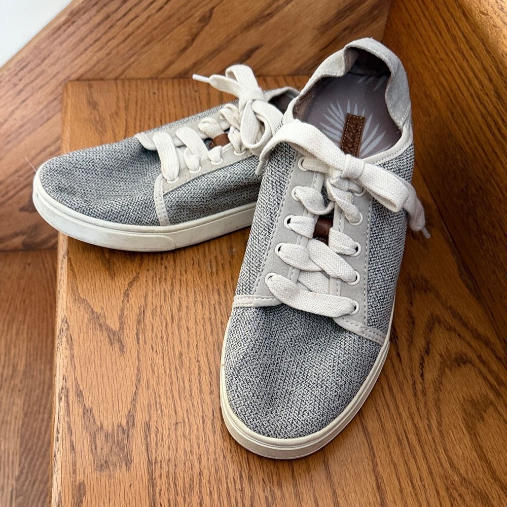 OluKai Gray and Cream Women's Sneakers